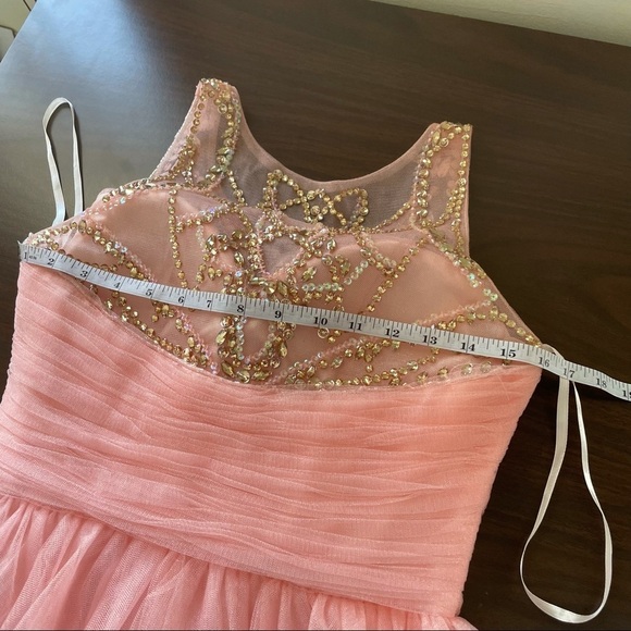 May Queen Embellished pink tulle prom dress Size 8 Crystal embellished prom - Picture 8 of 10
